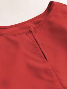 Maweii Conjunto de 2 piezas de top sin mangas y pantalones de unicolor minimalista talla grande - Rojo - Ver 8