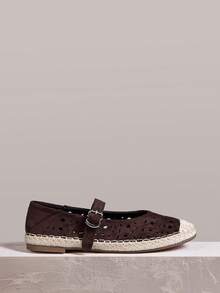 Styleloop Women Shoes Brown Hollow Belt Comfortable Breathable Casual Hemp Rope Bottom Flat Bottom Women's Shoes Daily Commuter Simple Vacation Tourism Pastoral Bohemian Music Festival Wear Women's Shoes - Coffee Brown - View 1