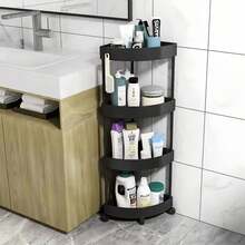 Estantería de esquina para baño, estantería de esquina triangular, estantería de pie para el baño, accesorios de baño, decoración de habitación - Multicolor - Ver 5