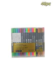 80 Colors Water-Soluble Dual-Tip Marker Pens, 12/24/36/48/80 Pcs Art Markers For Students, Drawing, Anime, Sketching & Fashion Design - multicolor - View 14