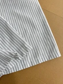 Elamini Women's New Summer Casual Pants With Drawstring Waist, Low Waist Design, Suitable For Daily Commute, School Style, Office, Leisure Travel, Black And White Striped - Black and White - View 4