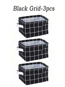 1pc Christmas Mini Lingerie Storage Box, Linen Storage Box, Desktop Organizer, Cosmetic Storage Basket, Lingerie Storage Basket, Autumn/Winter Fabric Storage Box, Highly Functional, Suitable For Year-End Stocking, Halloween Clothing, Socks, And Wardrobe Storage, Foldable Storage - Multicolor - View 10