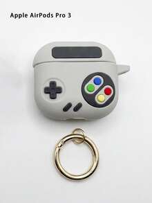 父亲节复古游戏机硅胶保护套，适用于无线耳机 - 兼容大多数第三代/Pro TWS耳机（超薄贴合） - 可爱游戏防震保护套，送给游戏玩家的独特礼物 - 白色 - 查看 11