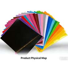 永久性乙烯基贴纸 - 22 包不同颜色的永久性乙烯基贴纸，每包尺寸为 12 x 10 英寸，非常适合 DIY 手工艺项目，易于裁剪和转移，可用于家居装饰、咖啡杯、标牌、字母、横幅、窗户贴膜等。 - 混合 - 查看 4