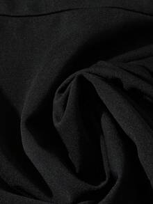 GlowEve Women's Black High Waist Slimming Elegant Fashion Elegant Versatile Double-Layer Fishtail Hem Skirt, Summer - Black - View 4