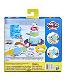 Hasbro 橡皮泥套装，课堂趣味烘焙蛋糕套装，包含蛋糕模具、说明书、擀面杖、切模和烤盘，轻松制作，室内游戏，适合3岁以上儿童，派对礼品 - 彩色 - 查看 5
