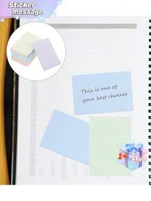 5pcs Colorful Rectangular Solid Sticky Notes - Multicolor - View 5