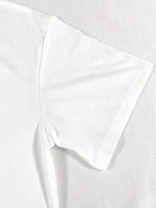 EMERY ROSE Front And Back Prints: "Love You To Pizzas" Pizza Heart. Casual Plus Size T-Shirt - White - View 4