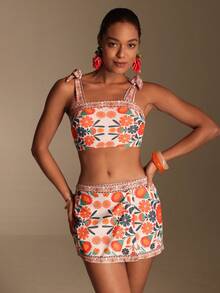 Swim Oasis 女士印花泳装套装，适合海滩度假 - 彩色 - 查看 13