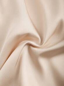 GlowEve 2件套优雅纯色吊带背心和裤子套装，夏季 - 杏色 - 查看 5