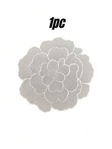 1件/6件装银色简约PVC防水花卉餐垫，易于清洁，可水洗擦拭，防滑耐热，适用于房间装饰、餐桌装饰、家居装饰，适合节日、生日、派对、婚礼和晚宴等场合。 - 銀色 - 查看 7