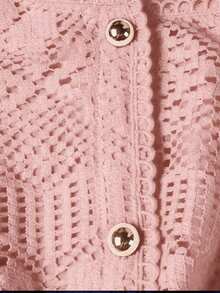 SHEIN Clasi Plus Size Women Casual Elegant Lace 2 Pieces Set - Dusty Pink - View 4