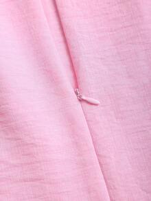 SHEIN Sweetro Đầm mini không tay dáng chữ A hai lớp bèo nhún, phong cách cổ điển lãng mạn, thanh lịch, tinh nghịch, dễ thương, ngọt ngào, thích hợp cho lễ hội âm nhạc, kỳ nghỉ, hẹn hò, đi làm, mùa xuân, hè, thu và đông. - Bụi hồng - Xem 6