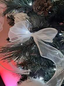 White Chiffon Ribbons, Transparent Sheer Silk Thread Ribbons For Sewing, Gift Packaging, Handicrafts, Wedding Bouquets, Invitations, Home Decoration, Floral Arrangement, DIY Party Supplies, Elegant Gift Wrapping, Wedding Favor Decoration, Premium Craft Ribbon, Sheer Bridal Ribbon, Handmade Decor, Holiday Christmas Decorations, Scrapbooking Embellishments, Luxury Event Decor, Bulk Ribbon For Professionals - White - View 10