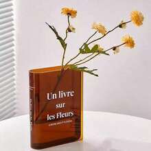 Book Vase Art And Culture Flavor Transparent Vase Book Flower Stand Decoration Transparent Flower Vase - Multicolor - View 8