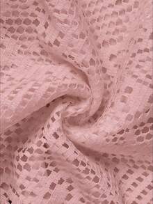 SHEIN Clasi Plus Size Women Casual Elegant Lace 2 Pieces Set - Dusty Pink - View 3