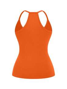 SHEIN LUNE Plus Size Casual V-Neck Sports 3 Pieces Set,Including White Sommar Gym Tank Top Racerback Women's Basic Vest Multipack Workout Tops - Multicolor - View 5
