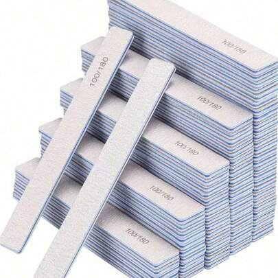 Dũa móng tay dạng sỏi, giấy nhám móng tay acrylic, dụng cụ làm móng chuyên nghiệp, thích hợp cho gia đình và salon, chắc chắn và bền bỉ, hai mặt.