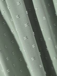 SHEIN Đầm hai dây màu xanh lá cây dệt jacquard dành cho bé gái, thời trang và thanh lịch, thích hợp mặc hàng ngày, dự lễ tốt nghiệp, đám cưới và các dịp khác. - màu xanh lá - Xem 4