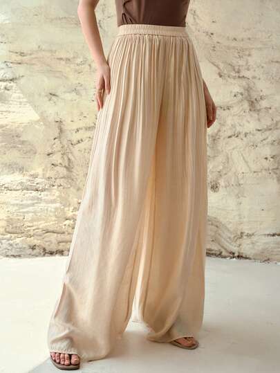 MOTF PREMIUM Quần ống rộng xếp ly mới dành cho nữ, trang phục công sở đa năng và thanh lịch, mùa xuân/hè.