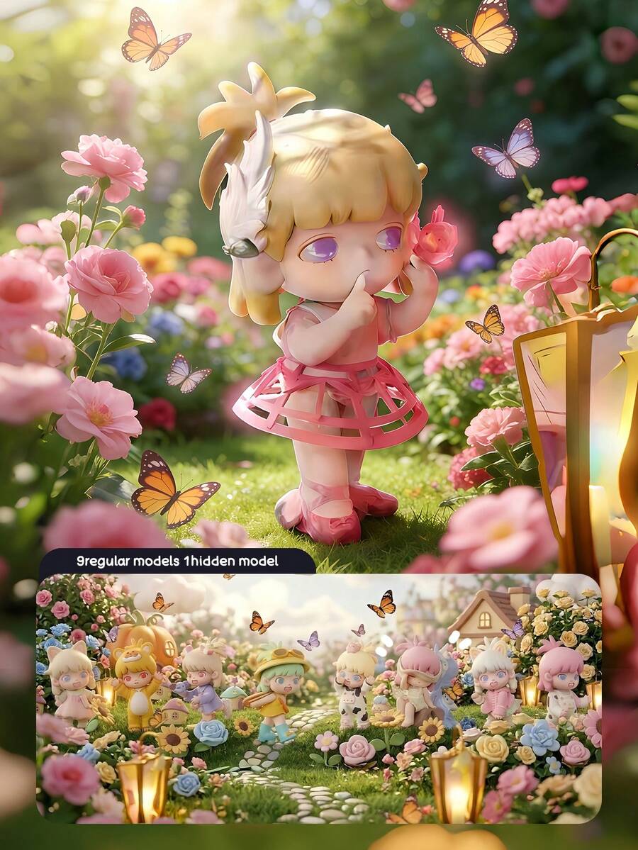 POKOJA LAND 盲盒（非毛绒填充），适合作为节日礼物送给朋友，人生第一次体验可爱盲盒人偶（9个常规款+1个隐藏款） - ABS材质收藏级场景主题人物人偶（13厘米/5.11英寸），趣味换装/活动玩偶，送给亲朋好友的贴心礼物，桌面/展示装饰的理想之选，也是可爱人偶爱好者的不二之选。