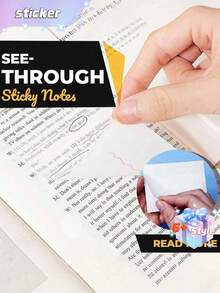 150张透明防水便签本，适用于笔记本、学校文具和办公用品，返校必备，防水自粘，半透明便签本带抽取器，非常适合学校和办公室使用，文件整理 | 功能性文具 100/50张装 - 彩色 - 查看 7