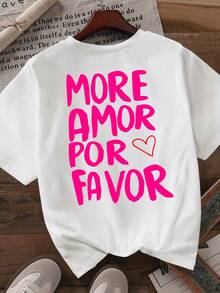 DrmWander 女士T恤，休闲街头风印花短袖T恤，可爱夏季上衣，可爱衬衫，妈妈衬衫，个性化上衣，印花T恤，个性化T恤，女士度假套装，海滩套装，女士夏季套装，女士夏季T恤，女士夏季上衣，女士沙滩套装，女士夏季T恤 - 白色 - 查看 4