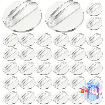 SHEIN 5/20/50 件名片夹桌面座位卡支架半透明卡片道具透明纸微型底座塑料游戏支架用于游戏婚礼派对价格标签菜单标签照片备忘录情人节、情人节婚礼、生日