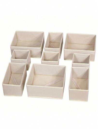 可折叠布艺收纳盒 布艺抽屉整理盒 衣柜收纳架 悬挂式衣柜整理架 多用途收纳箱 带分隔板 适用于衣物、服饰配件、卧室收纳 家居装饰收纳方案