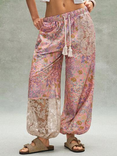 Bohemela 女士休闲宽松抽绳腰裤