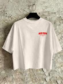 STEELVANCE Men's Slogan Print Round Neck Casual Loose T-Shirt - Multicolor - View 3