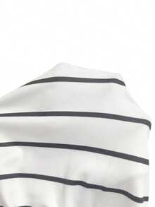 GlowEve Women's Spring/Summer Bodysuit, Women's Round Neck Camisole Bodysuit, Knit Fitted Women's Bodysuit, Striped Bodysuit, Casual Daily Wear, Women's Summer Bodysuit, Vacation Beach Bodysuit, Can Be Worn Alone Or Paired With Bottoms - White - View 4