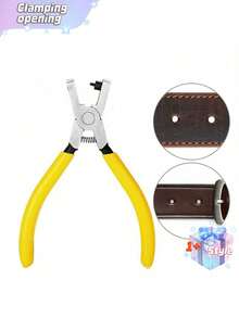 1pc Universal Handheld Belt Punch Tool For Belts, Shoelaces, Watch Straps, Men's Valentine's Day, Valentine's Day Wedding, Birthday, Pliers, Tools, Binder Clips - Yellow - View 11