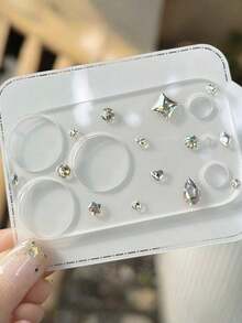 1pc Cute Y2K Shiny Heart Diamond Crystal Transparent Camera Lens Protector Film, Compatible With IPhone 17 Pro Max/17 Pro, Soft & Clear, Applicable For Daily, Office, Home Use. This Phone Camera Lens Protector Is Sparkling Crystal, Waterproof, Shockproof, Anti-Fall, Anti-Scratch. - Star - View 5