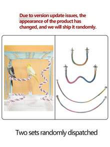 Parrot Rotating Climbing Rod, Designed As A Parrot Climbing Swing Toy Atand Decorative Item. - Multicolor - View 7