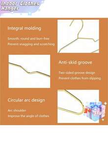 A Set Of Ten Pet Cat And Dog Hangers Pet-Specific Plated Metal Hangers Gold, Medium And Small Optional. - Gold - View 6