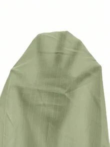 SHEIN Frenchy 女士夏季深V领荷叶边袖口单排扣收腰短裙 - 薄荷綠 - 查看 7