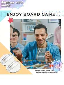 SHEIN 5/20/50 件名片夹桌面座位卡支架半透明卡片道具透明纸微型底座塑料游戏支架用于游戏婚礼派对价格标签菜单标签照片备忘录情人节、情人节婚礼、生日 - 白色 - 查看 3