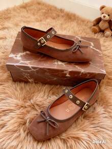 Balerina de dama con moño - cafe - Ver 2