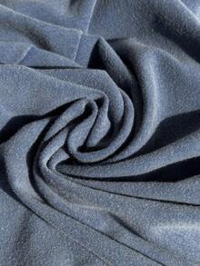 SHEIN EZwear Quần short nữ cỡ lớn màu xanh nhuộm tie-dye kẻ sọc bên hông - Màu xanh lam - Xem 5