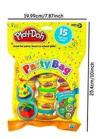 Hasbro Kinder Modellierton Set, 15 Mini Farbdosen in Party Tasche + Geschenkanhänger, weiches Knete für kreatives Spiel, perfekt als Partytüte, Klassenpreise, Osterkorb Füllungen, für Kleinkind Alter 2+ - Verschiedenfarbig - Übersicht 2