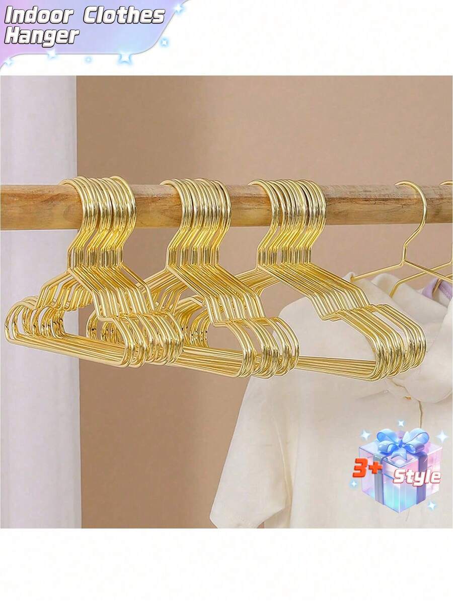 A Set Of Ten Pet Cat And Dog Hangers Pet-Specific Plated Metal Hangers Gold, Medium And Small Optional. - Gold - View 1