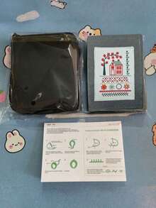 1 pieza Libro de patrones de bordado con 86 piezas de hilo y aguja - Kit de costura DIY para principiantes, hobby artesanal, suministros de costura y herramientas de bordado, regalo - Multicolor - Ver 15