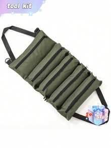 1pc Heavy-Duty Roll-Up Tool Bag - Oxford Fabric Organizer, Suitable For Mechanics, Electricians, Carpenters, Etc. -, Portable, Stylish Industrial Gear With Multiple Compartments, Tool Storage Organizer - Multicolor - View 7