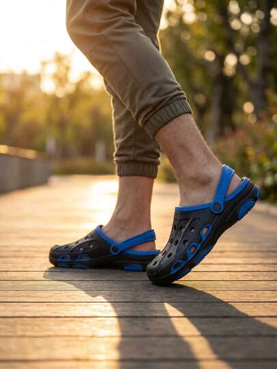 Zuecos tipo clog unisex de EVA ultraligeros y cómodos con perforaciones transpirables, correa trasera ajustable, plantilla acolchada y suela antideslizante, ideales para uso diario, playa, piscina, jardín, casa y trabajo