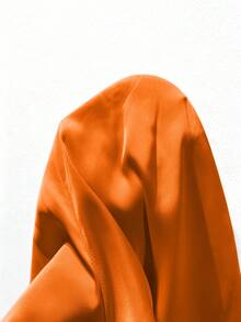 GlowEve 女士缎面V领连体衣 - 亮橙色 - 查看 4