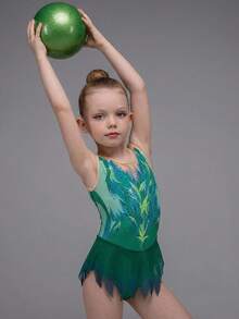 Bộ quần áo thể thao không tay nhiều màu sắc dành cho bé gái, với họa tiết tinh tế và chất liệu co giãn thoải mái. Thích hợp cho các hoạt động trượt băng nghệ thuật, thể dục dụng cụ và biểu diễn múa trong trường học. - Nhiều màu - Xem 6