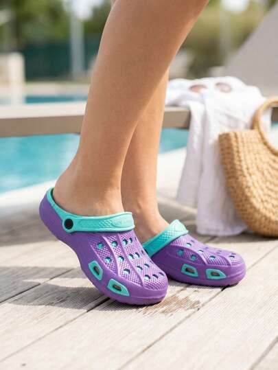 Zuecos tipo clog unisex de EVA ultraligeros y cómodos con perforaciones transpirables, correa trasera ajustable, plantilla acolchada y suela antideslizante, ideales para uso diario, playa, piscina, jardín, casa y trabajo