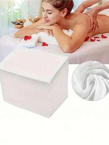 10-Piece Set Of Disposable Massage Sheets With Elastic Bands, Suitable For Facial, Body, And Skin Care In Beauty Salons, Size 84 X 35 Inches, White - Multicolor - View 5