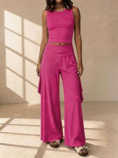 Conjunto Para Mujer Cómodo Casual De Gran Calidad Ideal Para Uso Diario O Vacaciones